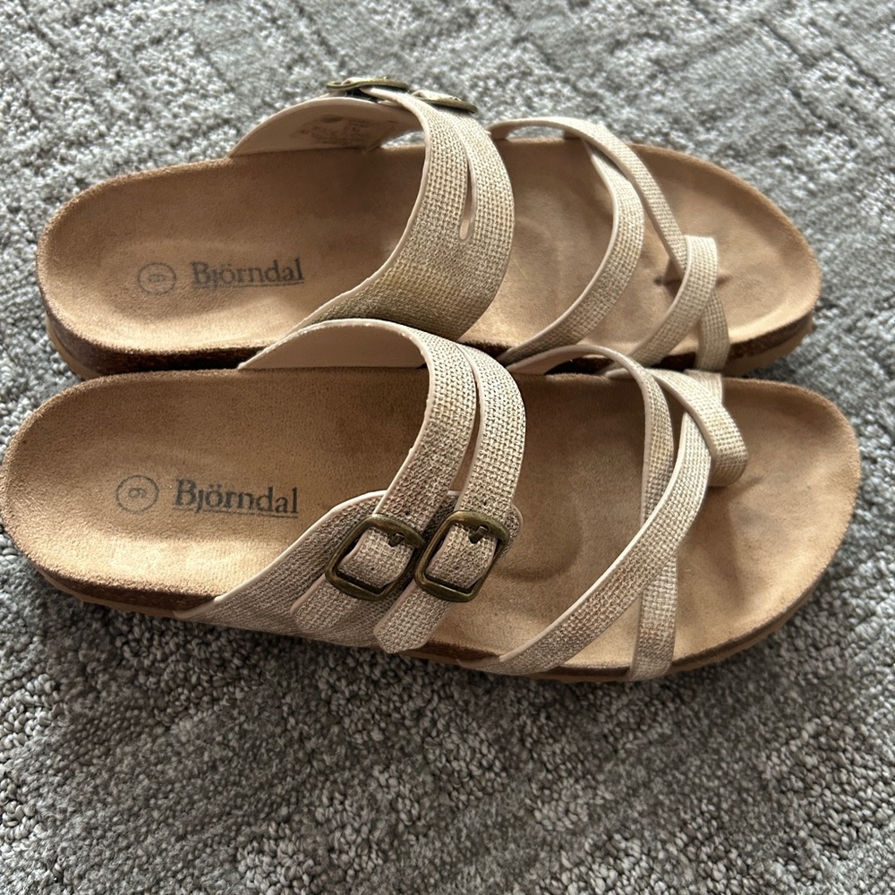 Bjorndal Women's Tan Slide Sandals